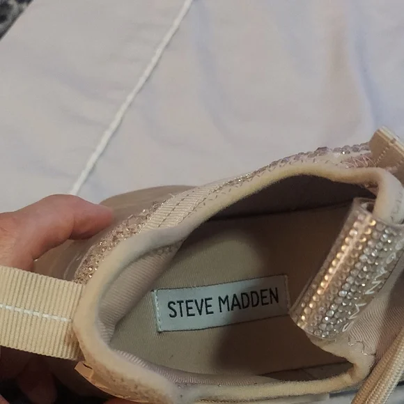 Steve Madden Sparkling Beige Sneakers - Picture 3 of 15